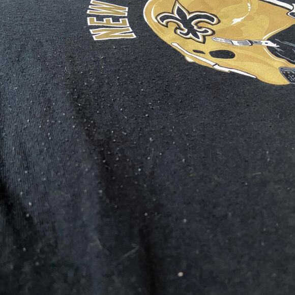 No size tag nfl team apparel new orleans saints helmet graphic tee - Picture 4 of 7